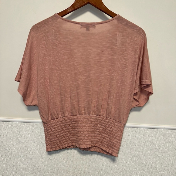 Women's Almost Famous light Pink Blouse Size L buttons - Picture 4 of 6